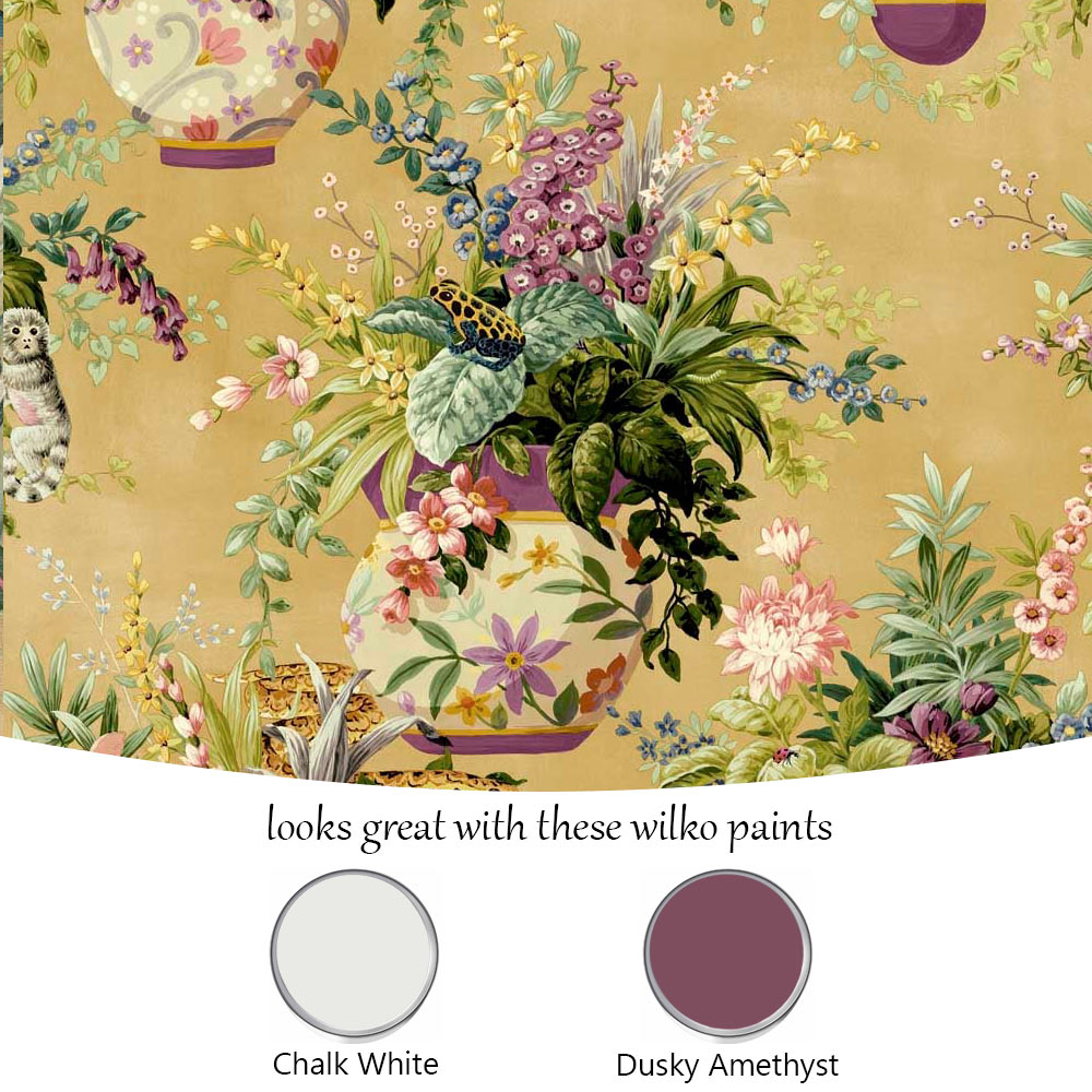 Holden Decor Floral Vase Ochre Wallpaper Image 4