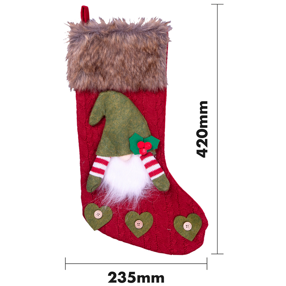 St Helens Red Luxury Christmas Gonk Stocking Image 4
