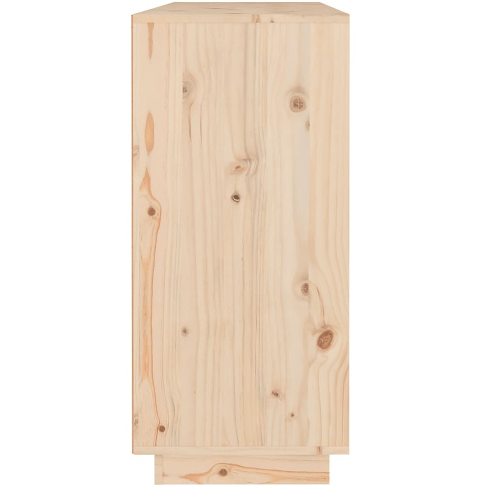 vidaXL 3 Door 2 Drawer Natural Solid Pine Wood Sideboard Image 4