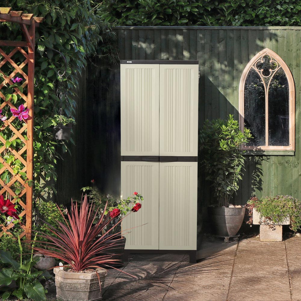 Outsunny Garden Cabinet Shed with Double Door Image 2