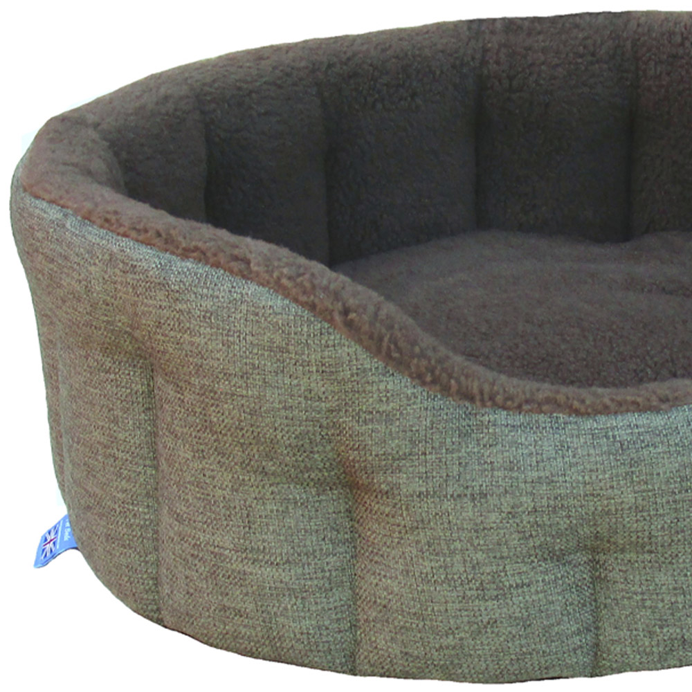 P&L Medium Tweed Basket Weave Dog Bed Image 2