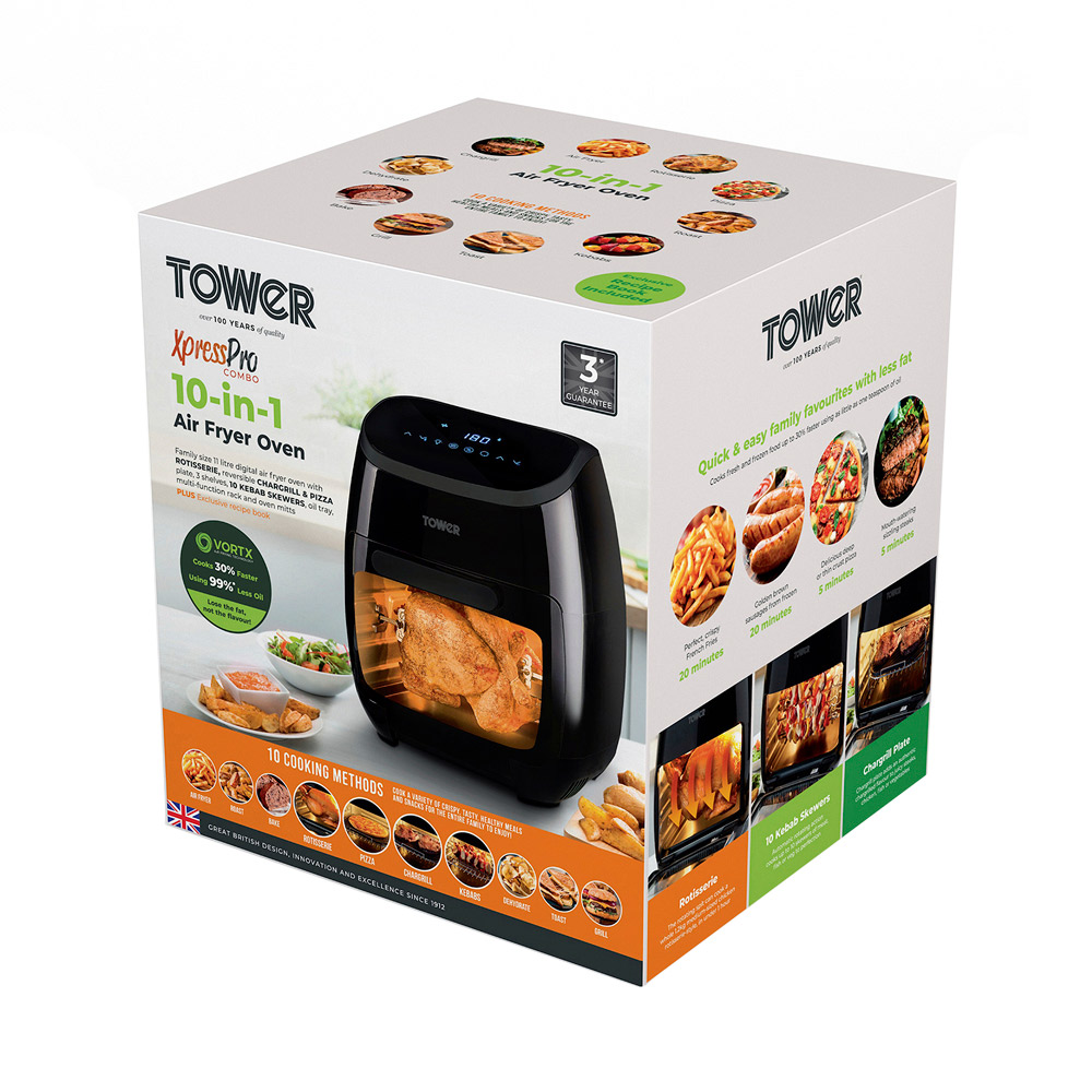 Tower T17076 10 in 1 Digital Air Fryer Review: Rotisserie cooking