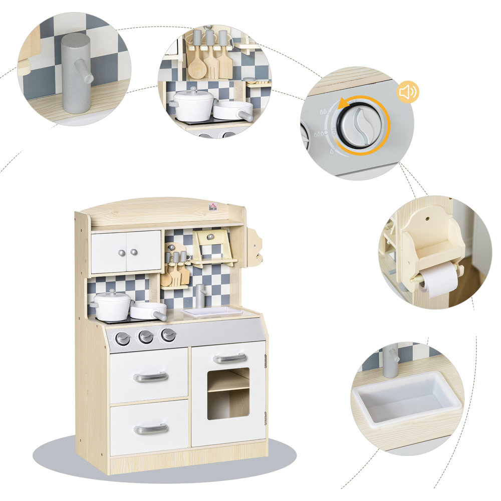 HOMCOM Kids Kitchen Play Set Image 3