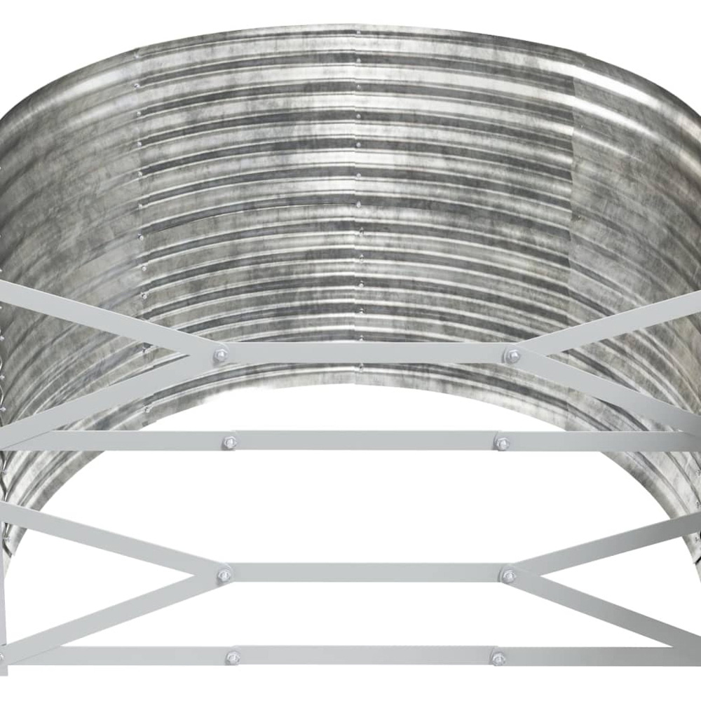 vidaXL Silver Galvanised Steel Raised Garden Bed 68 x 249 x 100cm Image 4