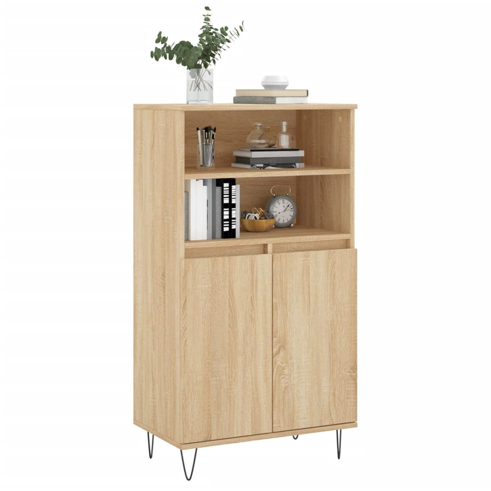 vidaXL 2 Door 2 Shelf Sonoma Oak Highboard Image 3
