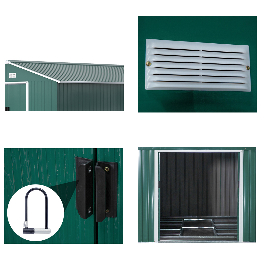 Outsunny 12.5x11.1ft Steel Storage Shed Image 5
