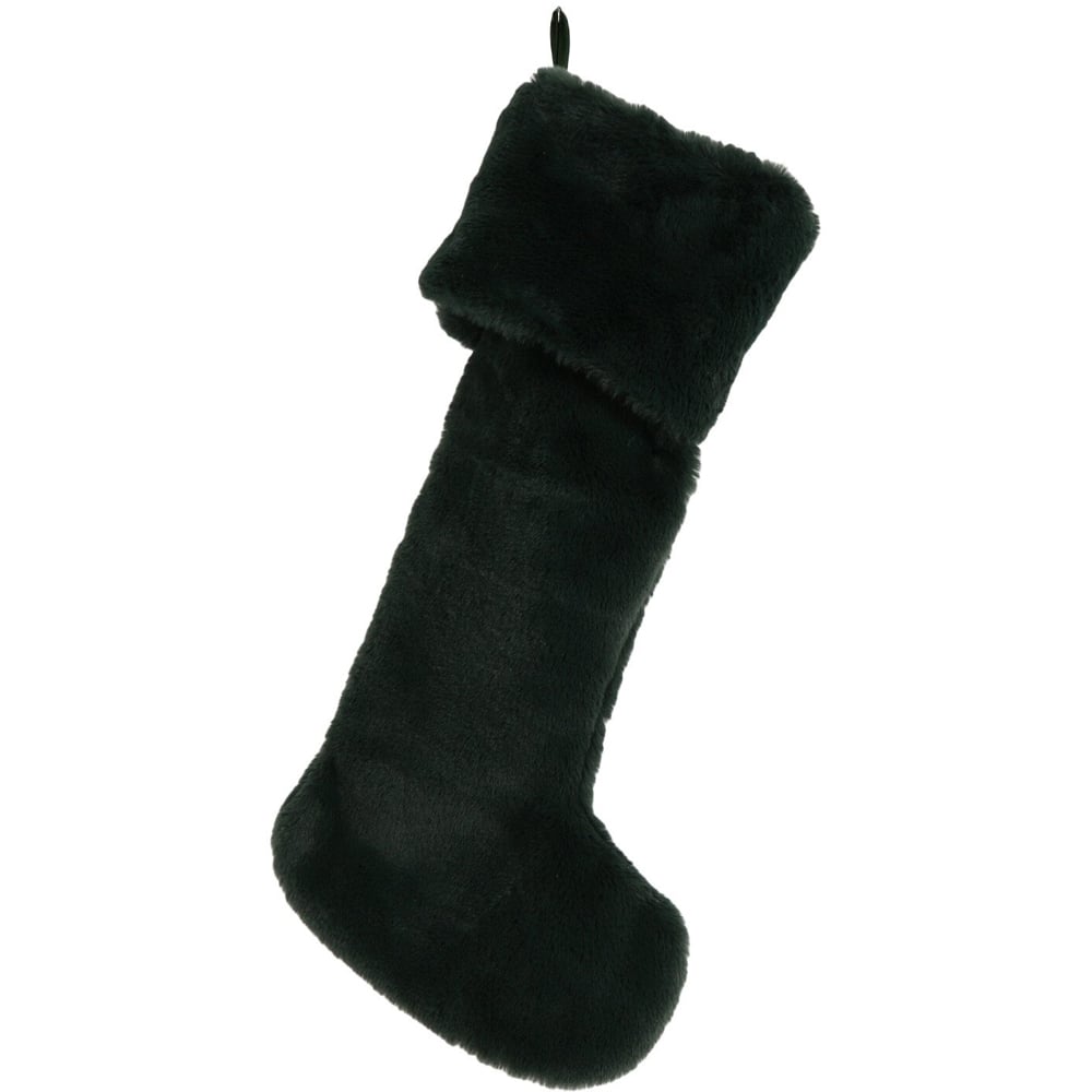 Green Faux Fur Stocking Image 1