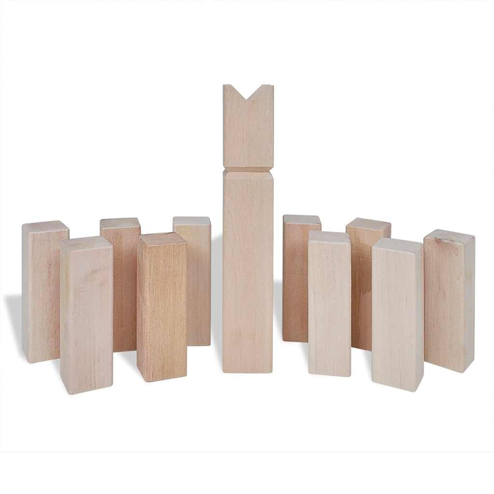 Walplus Solid Pine Wood Kubb Game Set Image 3