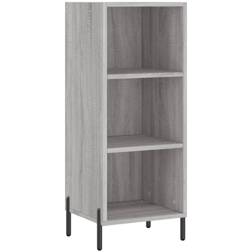vidaXL Single Glass Door 3 Shelf Grey Sonoma Narrow Highboard Image 7