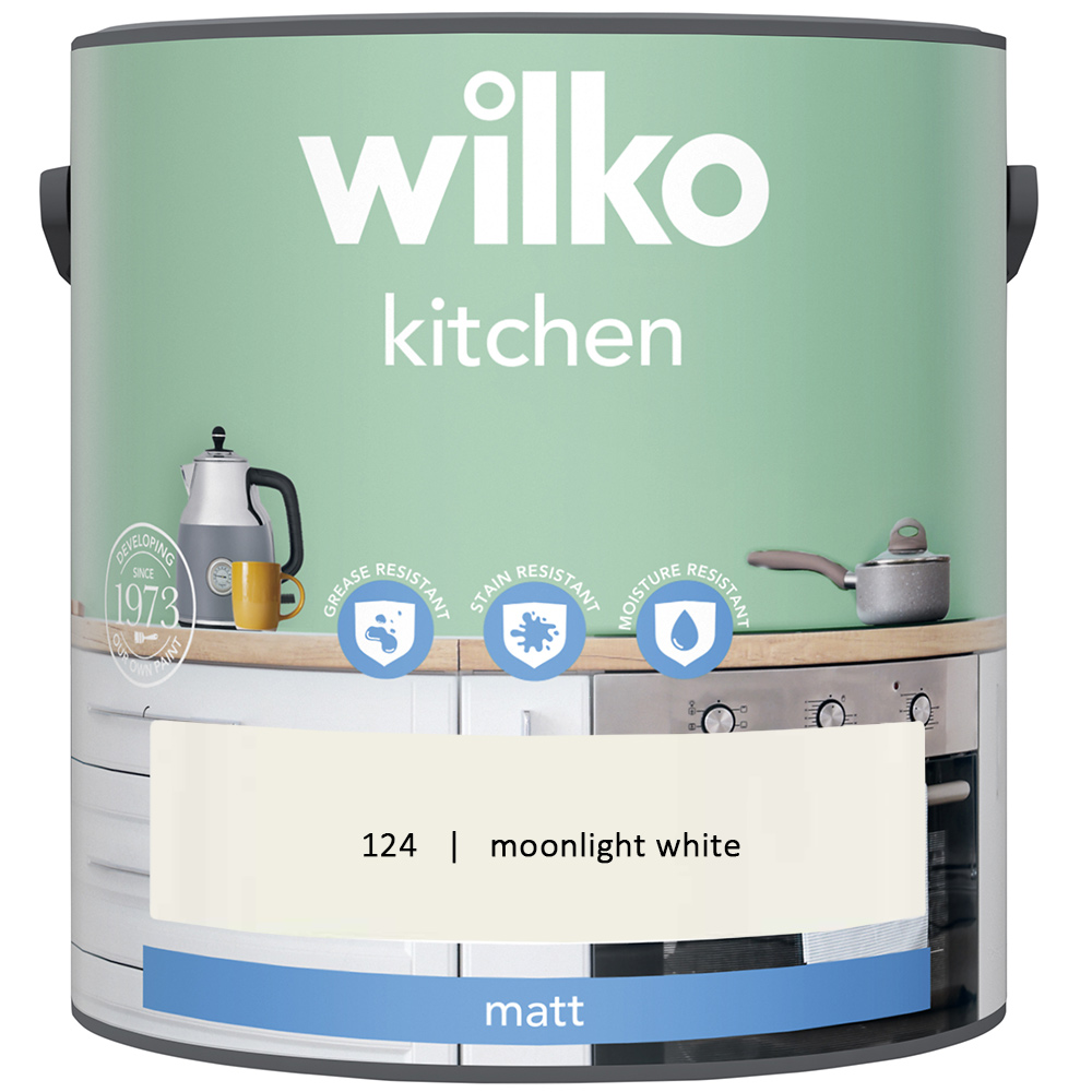 Wilko Kitchen Moonlight White Matt Emulsion Paint 2.5L Image 2