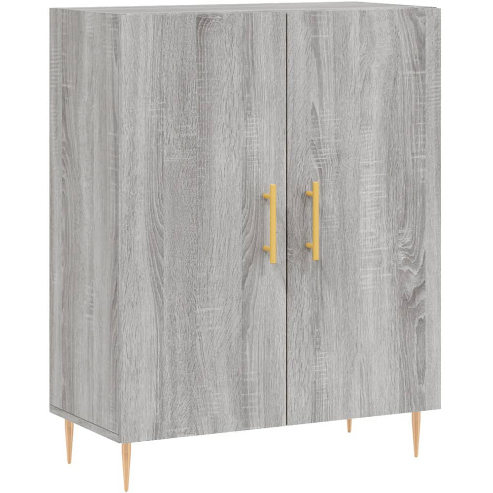 vidaXL 2 Door 3 Shelf Grey Highboard Image 6