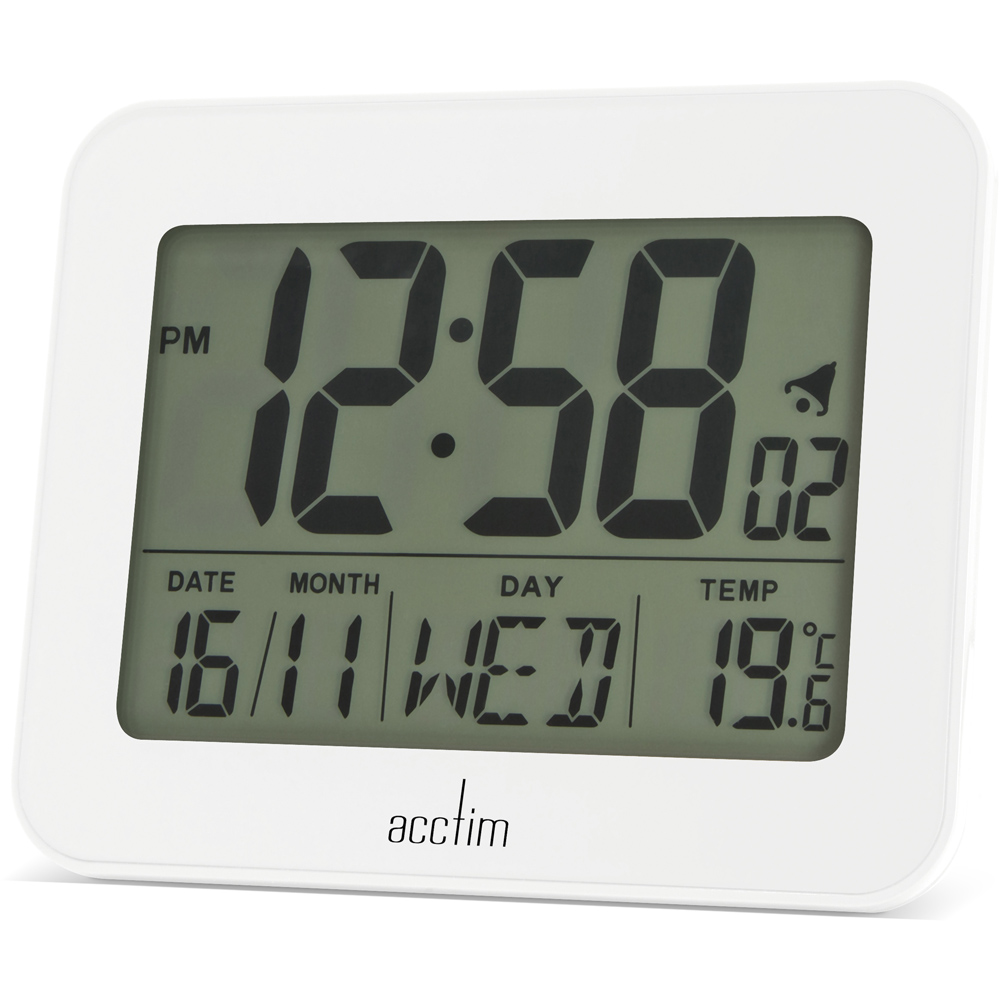 Acctim Otto White LCD Alarm Clock Image 3