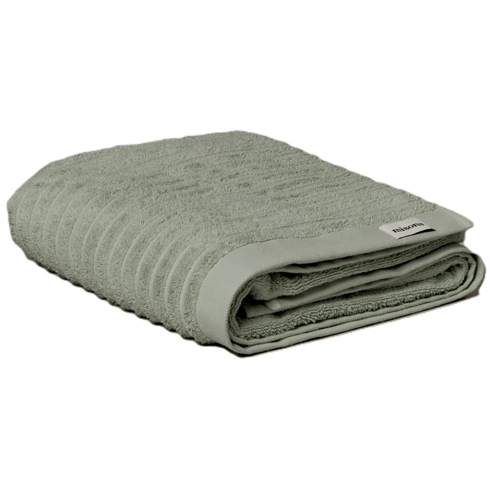 Misona Organic Cotton Sage Green Bath Sheet Image 1