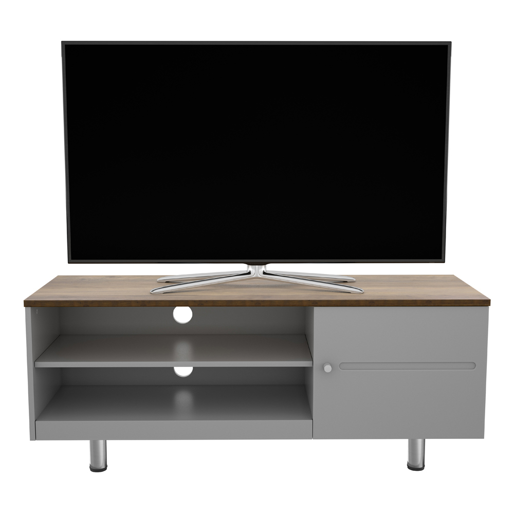 AVF Whitesands Single Door 2 Shelf Satin Grey TV Unit Image 4