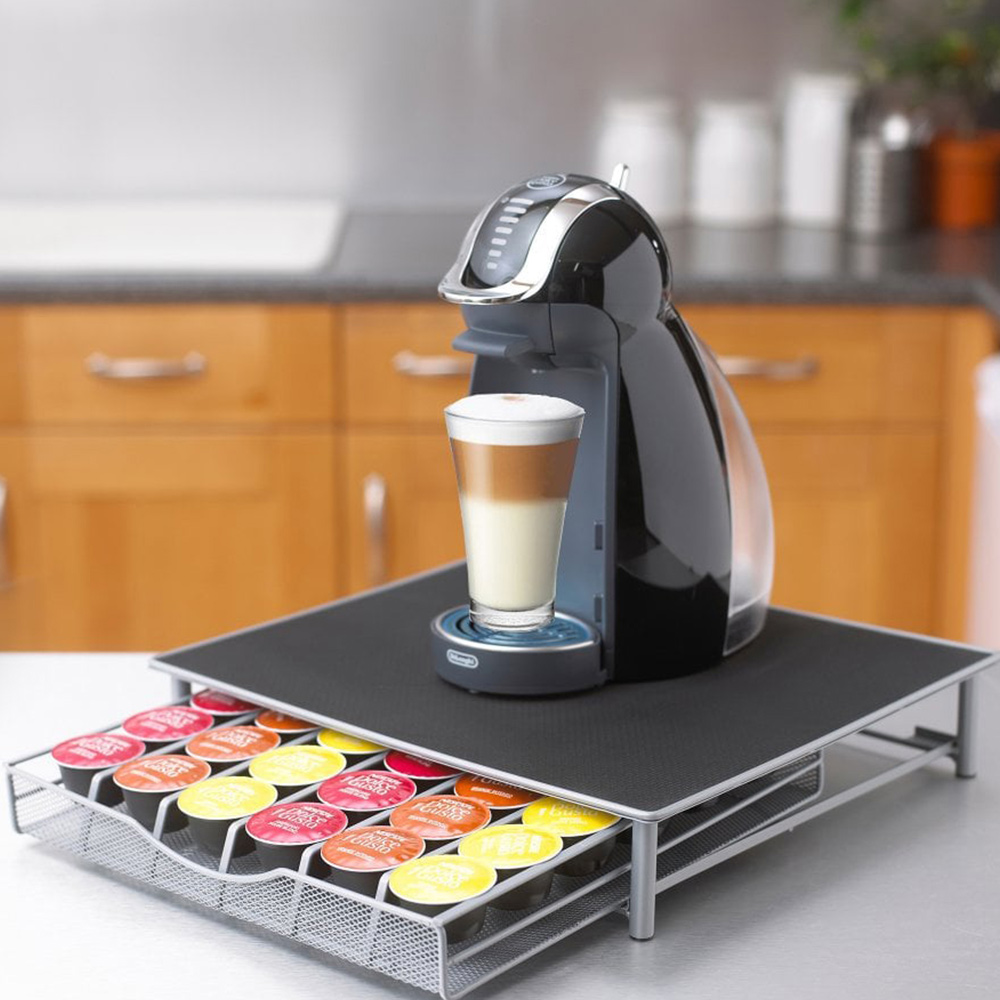 Neo Coffee Machine Stand with Drawer For Nespresso Vertuo and Dolce Gusto Pods Image 2