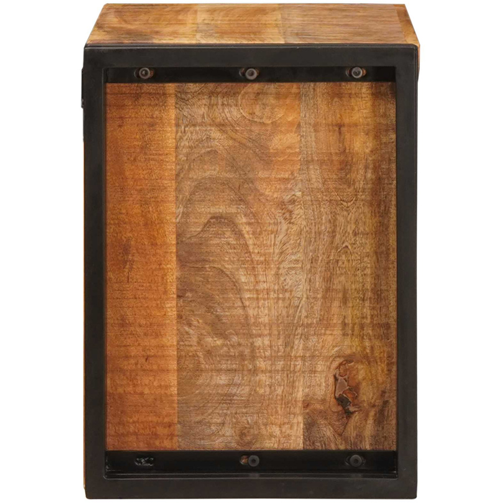 vidaXL 6 Bottle Brown Solid Rough Mango Wood Wall Mounted Wine Rack Image 6