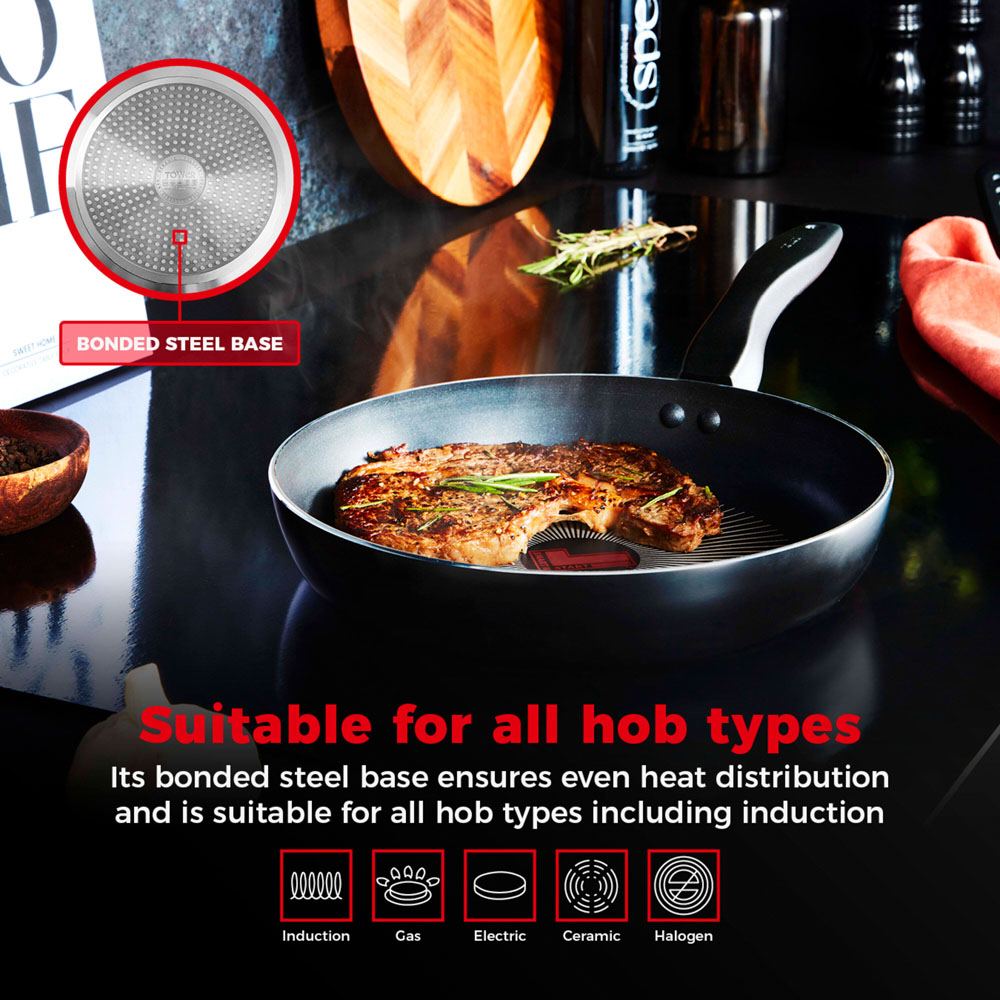 Tower Smart Start 32cm Black Aluminium Non-Stick Gourmet Frying Pan Image 5