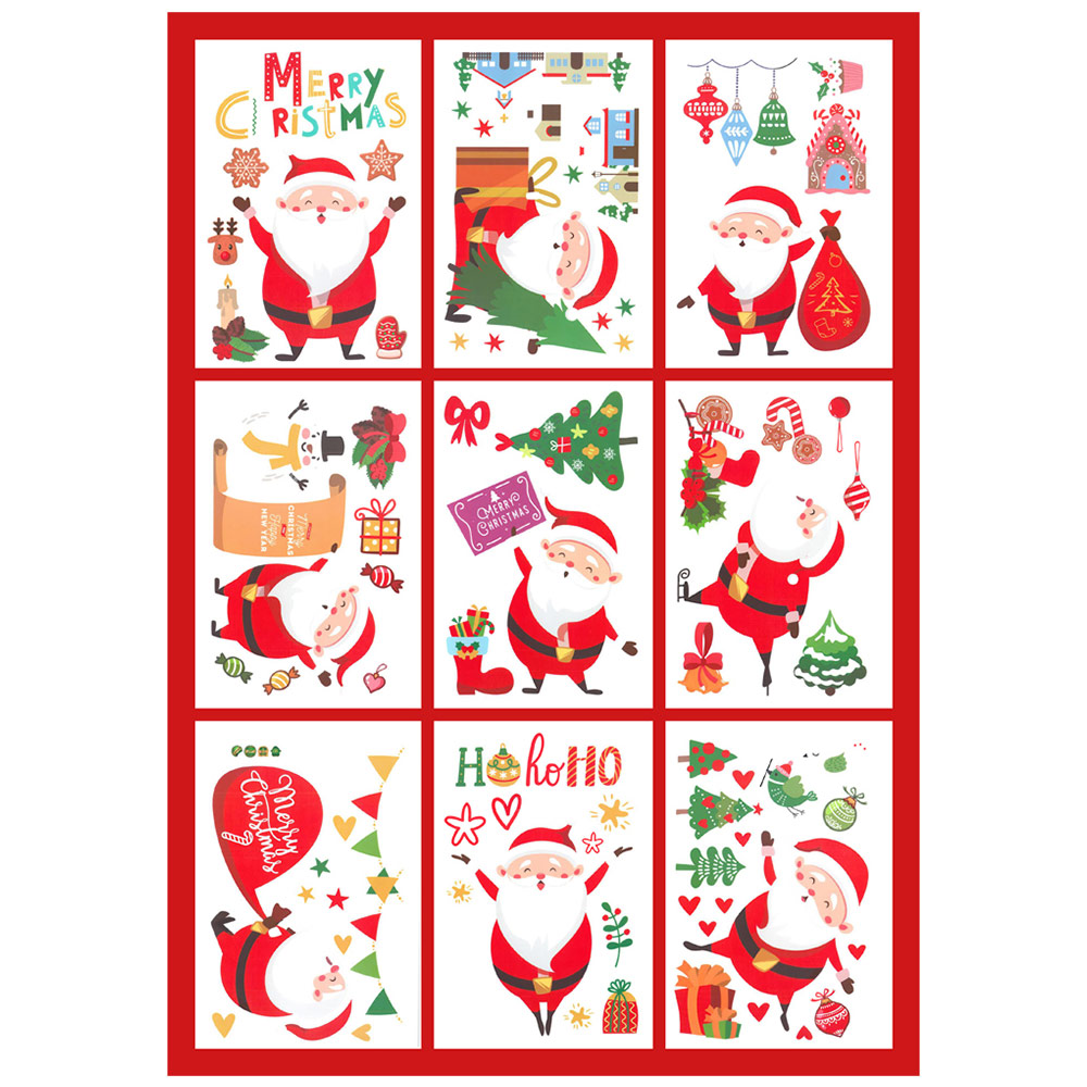 Xmas Haus Christmas-Themed Window Stickers 120 Pack Image 1