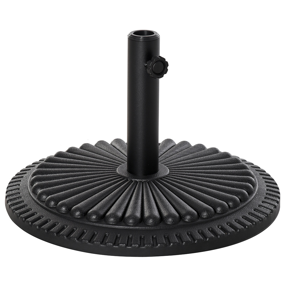 Outsunny Round Resin Parasol Base with Wheels 15kg Image 1