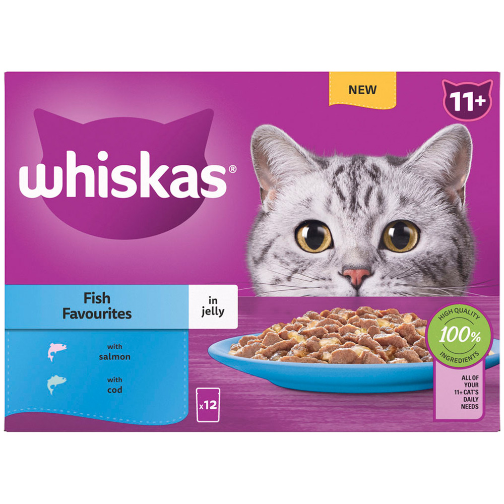 Whiskas Fish Selection in Jelly Super Senior Cat Food Pouches 12 x 85g Image 4
