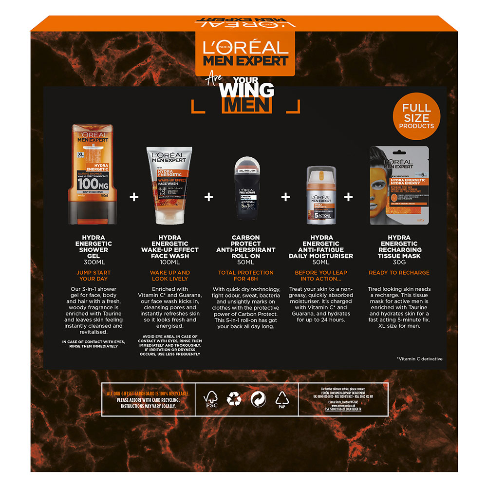 L'Oreal Paris Men Expert Alive and Kicking 3 Piece Gift Set for Him Wilko