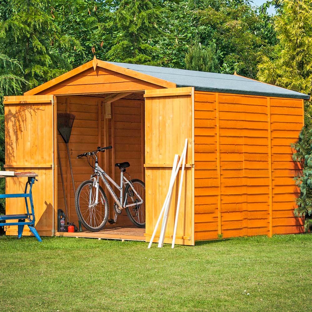 Shire 12 x 6ft Double Door Dip Treated Overlap Apex Shed Image 2