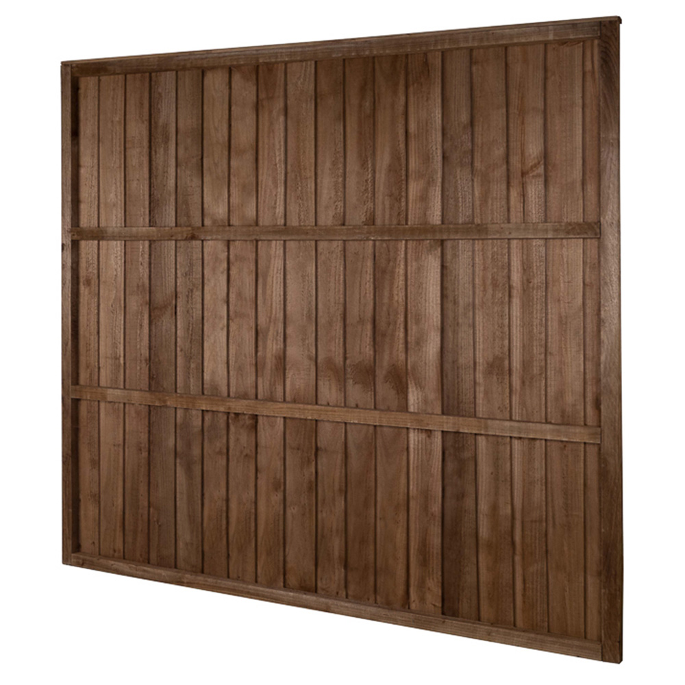 Forest Garden Dark Brown Closeboard Panel 6 x 6ft Image 4