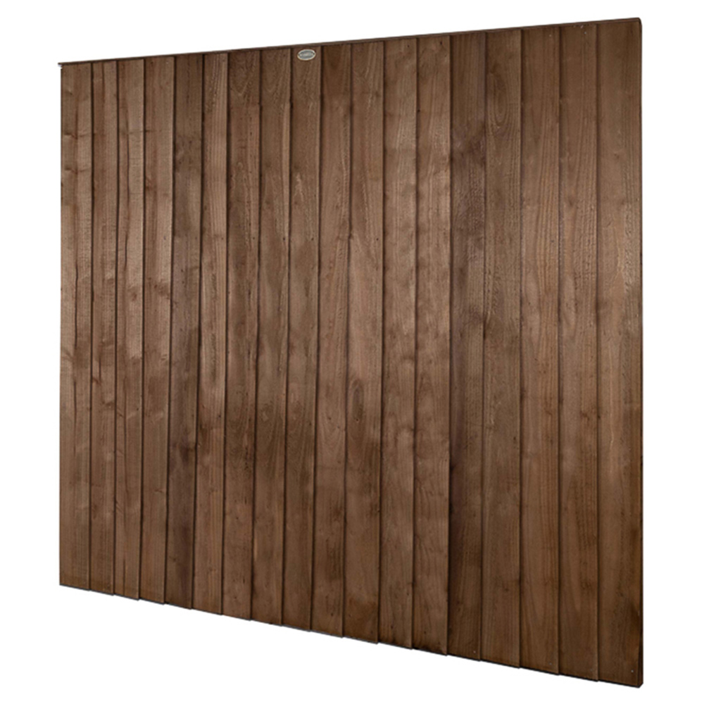 Forest Garden Dark Brown Closeboard Panel 6 x 6ft Image 2