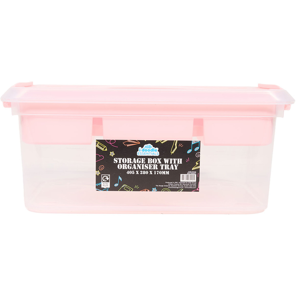 Storage Box with Organiser Tray Image 5