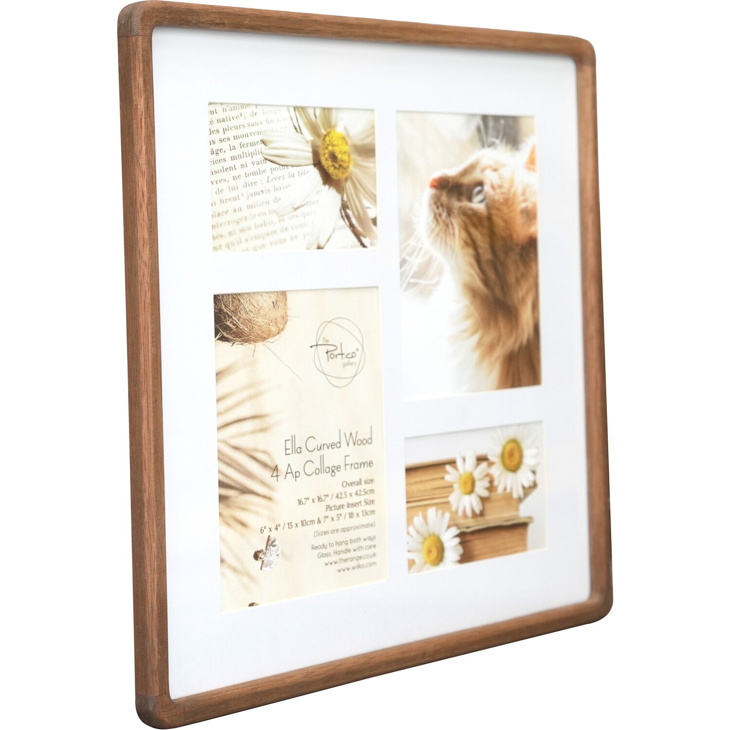 Ella 4 Aperture Wooden Photo Frame - Neutral Image 2