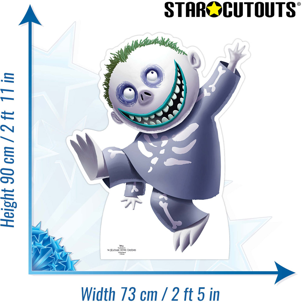 Star Cutouts Barrel Nightmare Before Christmas Cardboard Cutout 2.11ft Image 5
