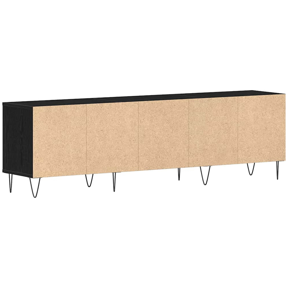 vidaXL 3 Door 3 Shelf Black Oak TV Cabinet Image 6
