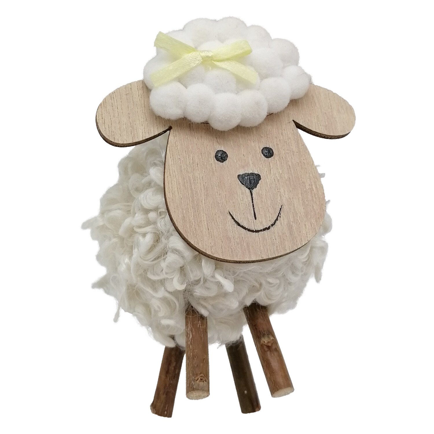 Hanging Fluffy Sheep - White and Brown Image 6