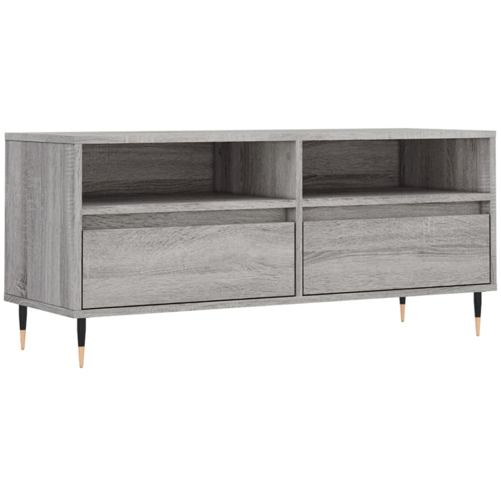 vidaXL 2 Door 2 Shelf Grey Sonoma TV Cabinet Image 2
