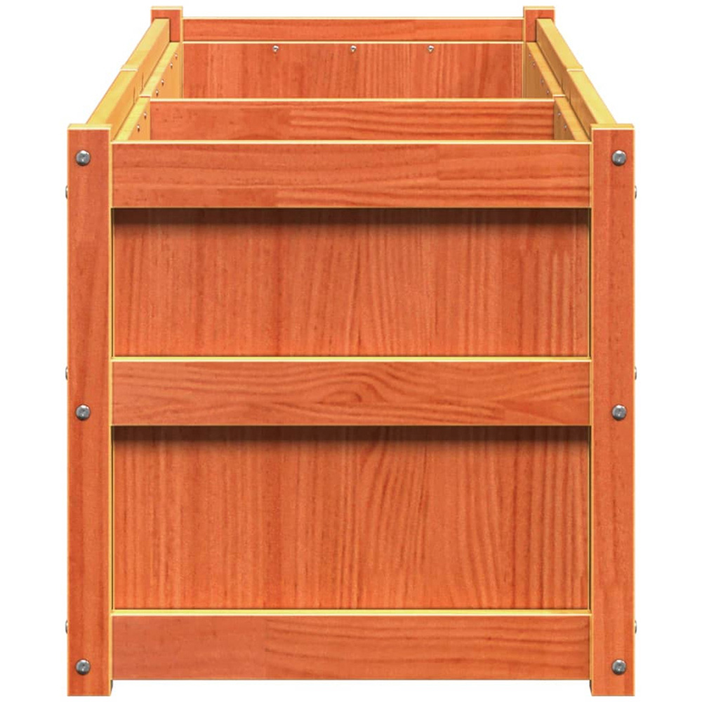 vidaXL Brown Pine Wood Raised Garden Bed 50 x 150 x 50cm Image 7