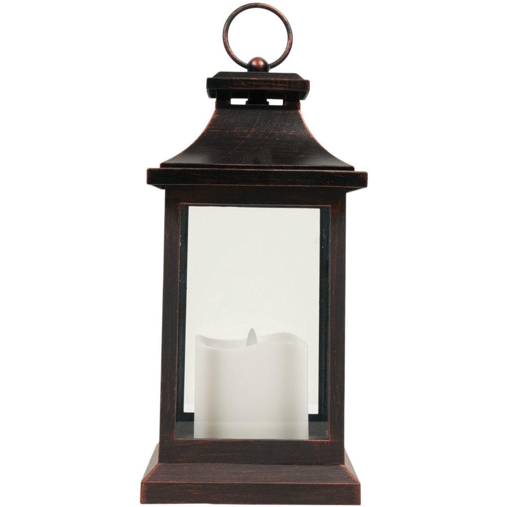 LED Metal Lantern Black Image 2