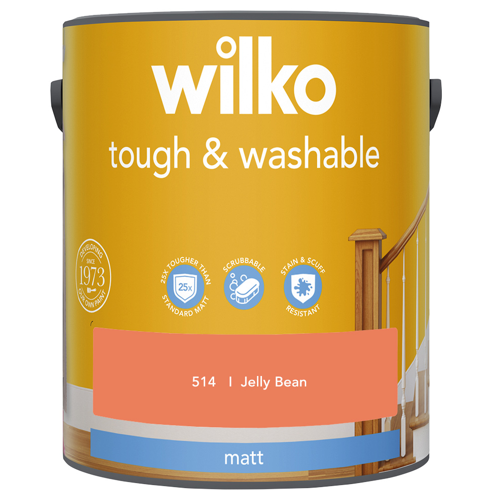Wilko Tough & Washable Jelly Bean Matt Emulsion Paint 5L Image 2
