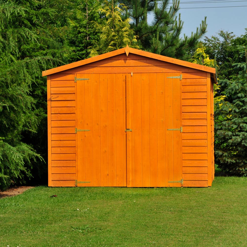 Shire 10 x 20ft Double Door Dip Treated Overlap Apex Shed Image 4