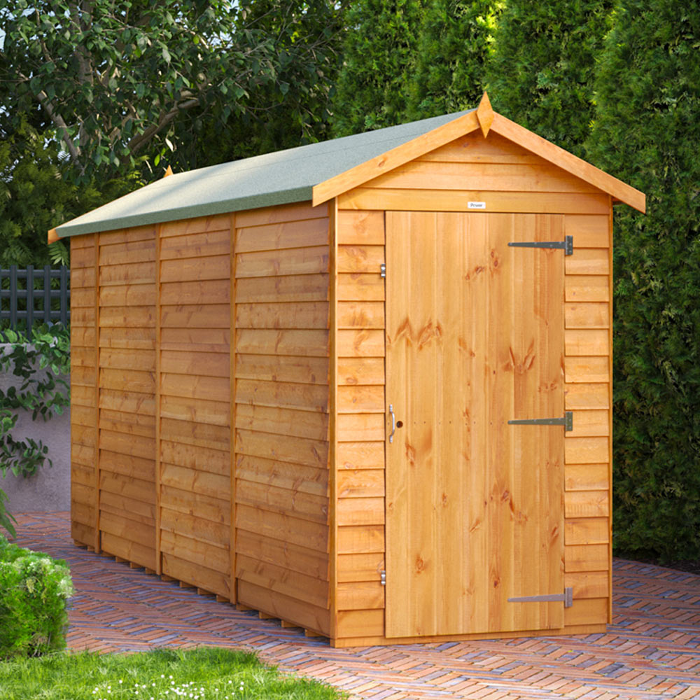 Power 14 x 4ft Overlap Apex Windowless Garden Shed Image 2