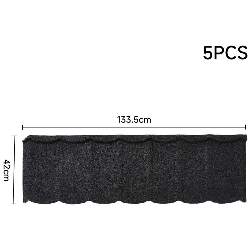 H&O Direct Black Galvanized Zinc Tudor Tile Roof Shingles 5 Pack Image 4