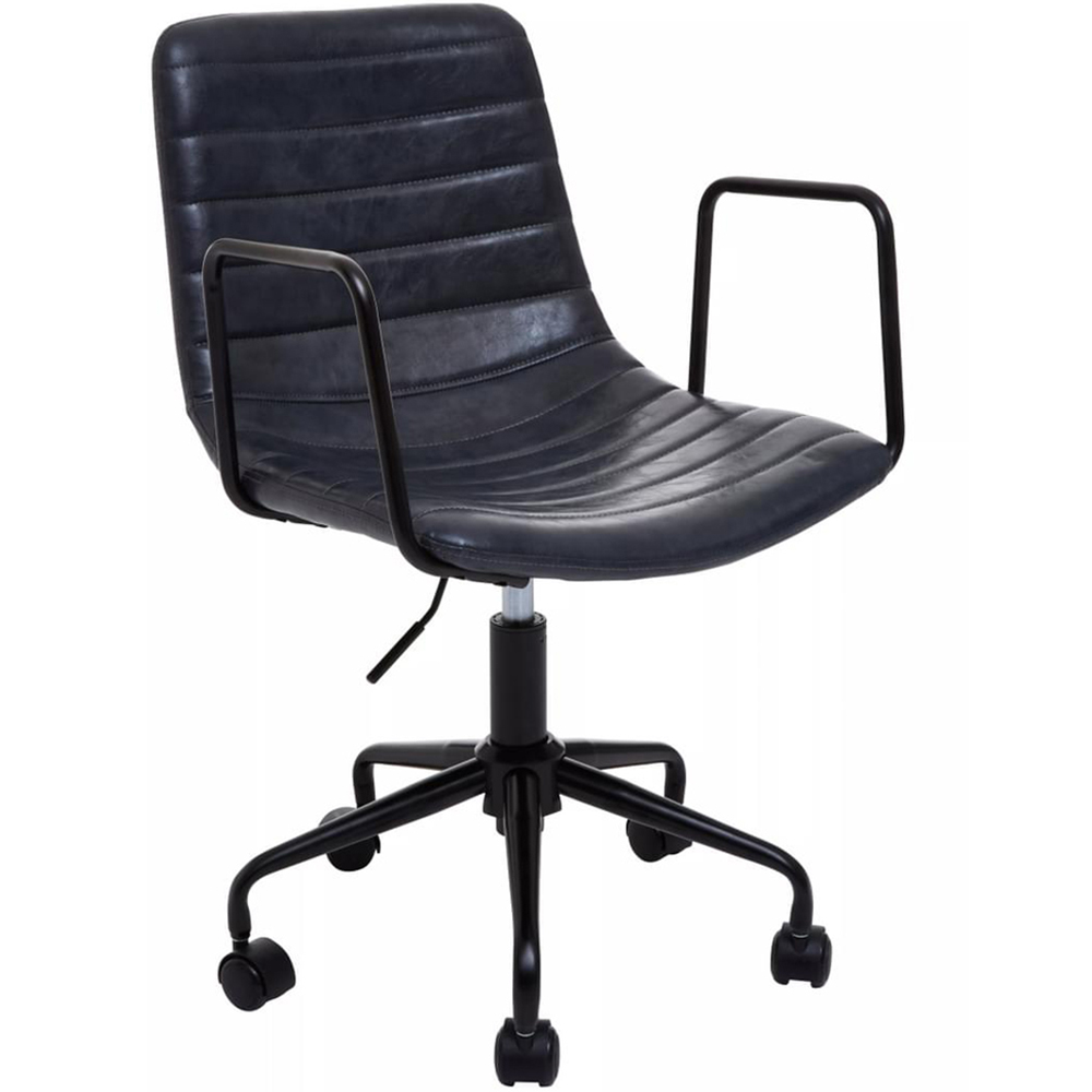 Premier Housewares Forbes Grey Swivel Office Chair Image 2