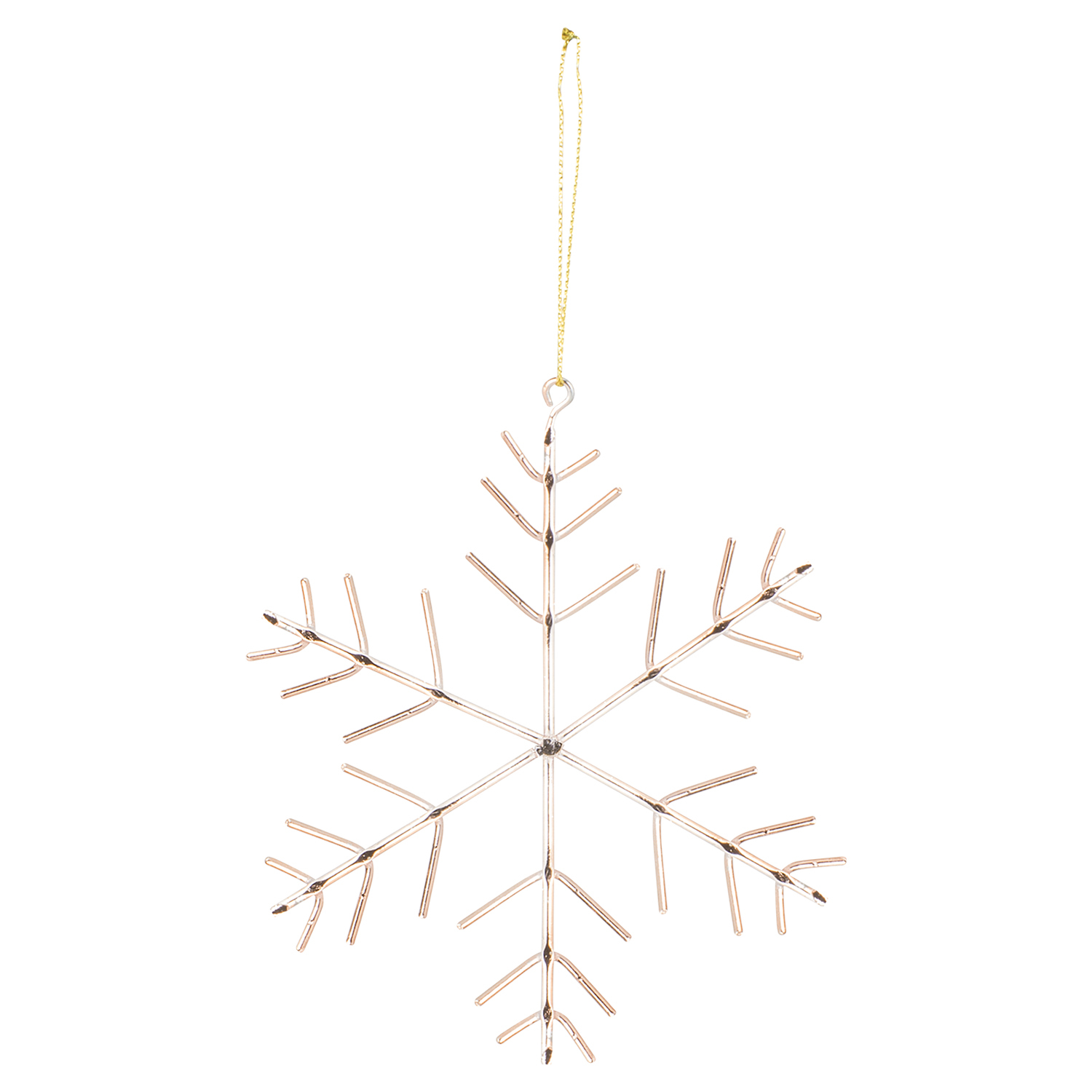 Christmas Rose Gold Hanging Snowflake Decoration - Rose Gold Image