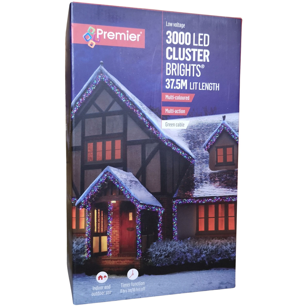 Premier ClusterBrights 3000 Multicolour LED Multi-Function Green Cluster Light 37.2m Image 8