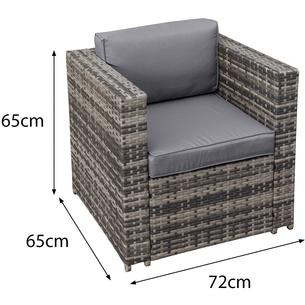 Oseasons Malta 9 Seater Grey Walnut Rattan U Shape Sofa Set Image 6