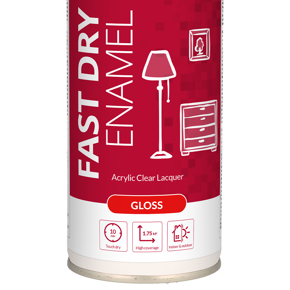 PlastiKote Clear Fast Dry Enamel Acrylic Gloss Spray Paint Image 3