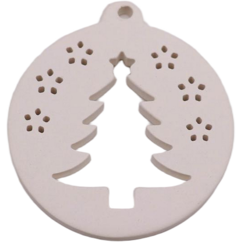 Set of 8 Ceramic Hanging Decorations - White Image 4
