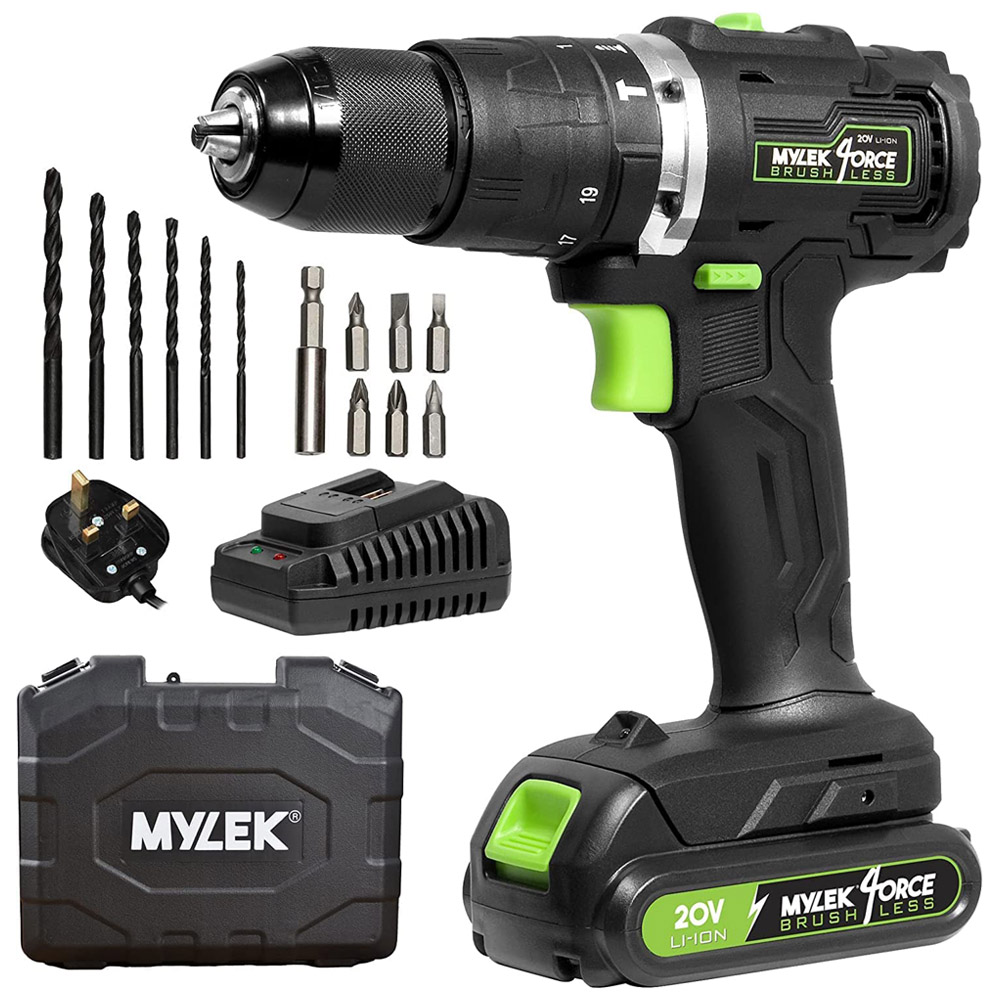 MYLEK Brushless Cordless Drill Wilko