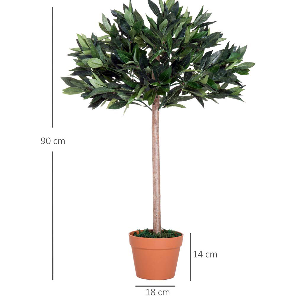 Outsunny Olive Tree Artificial Plant In Pot 3ft Image 3