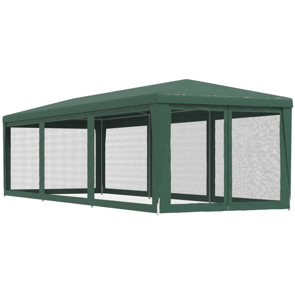 vidaXL 3 x 9m Green Party Tent with 8 Mesh Sidewalls Image 5