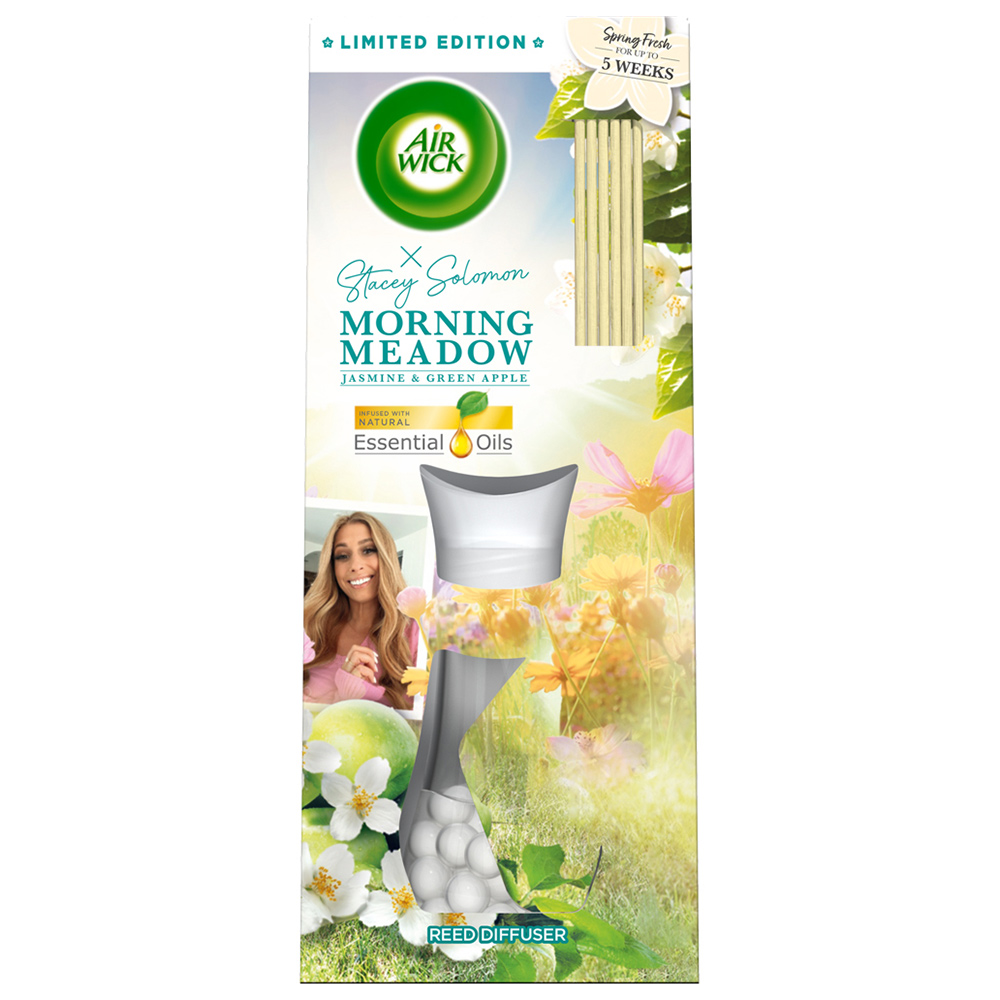 Air Wick x Stacey Solomon Morning Meadow Essential Oils Reeds Diffuser 33ml Image 1